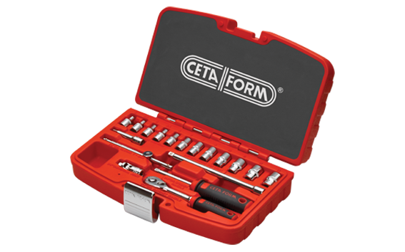 Ceta Form C00-18PH2 18 Parça 1/4” 6 Köşe Lokma Takımı (Plastik Kutu)