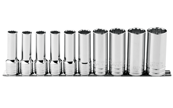 Ceta Form C04A-RB10 10 Parça 1/4” 12 Köşe (Yıldız) Lokma Anahtar Takımı - SAE