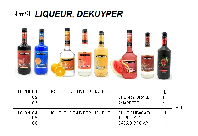 100402 LIQUEUR,DEKUYPERLIQUEUR,CHERRYBRANDY,1L