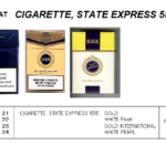 102122 CIGARETTE,STATEEXPRESS555WHITEPearl