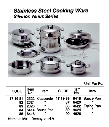 171989 ST.STEELFRYINGPAN,SILVINOXVENUSNO.4624240MM