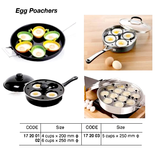 172003 ST.STEELEGGPOACHER,5CUPSx250MM