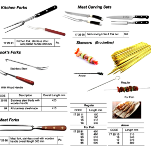 172595 ST.STEELSKEWERFORFISH,600MM