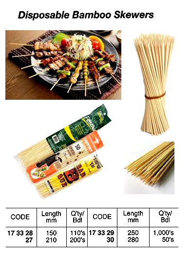 173328 BAMBOOSKEWER,150MM110'S