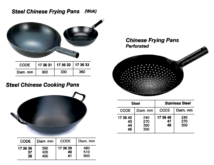 173642 CHINESESTEELPERFORATEDFRYINGPAN,DIAM240MM