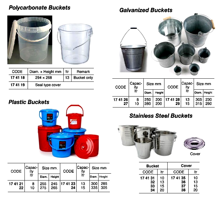 174122 PLASTICBUCKET,10LTR