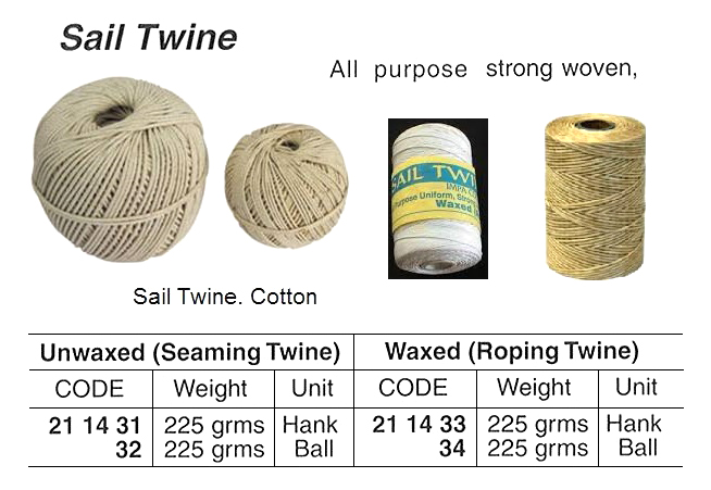 211431 COTTONSAILTWINE,UN-WAXED,225GRM
