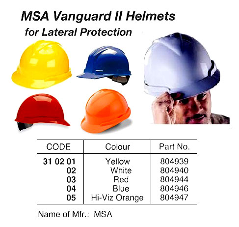 310205 MSAVANGUARDIIHELMETSFORLATERALPROTECTION,BRIGHTORANGE#804947MSA