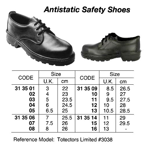 313511 ANTISTATICSAFETYSHOES,CONFORMEDTOBSEN345-1,UK9.5,27.5CM