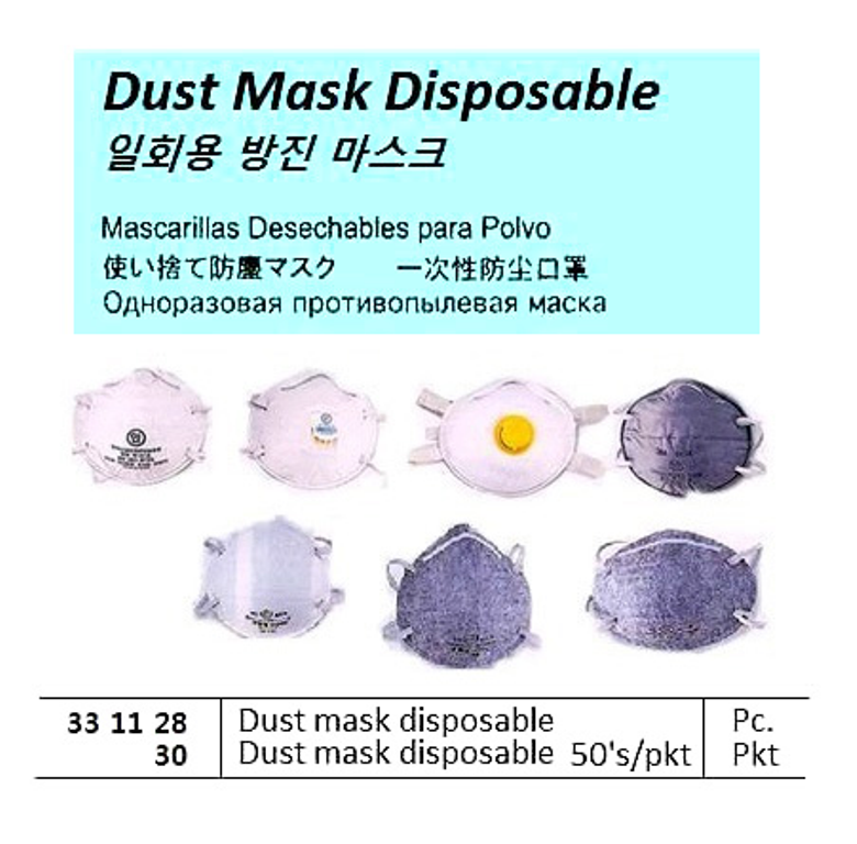 331130 DUSTMASK,DISPOSABLE,50'S/PKT