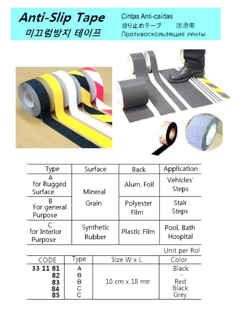 331185 ANTI-SLIPTAPE(SAFETYWALK)10CMX18MTR,FORINTERIORPURPOSE,GREY