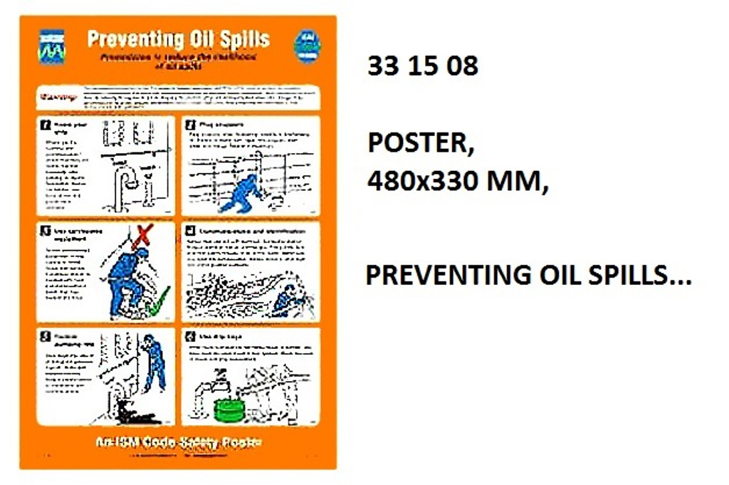 331508 POSTER,480x330MM,PREVENTINGOILSPILLS...