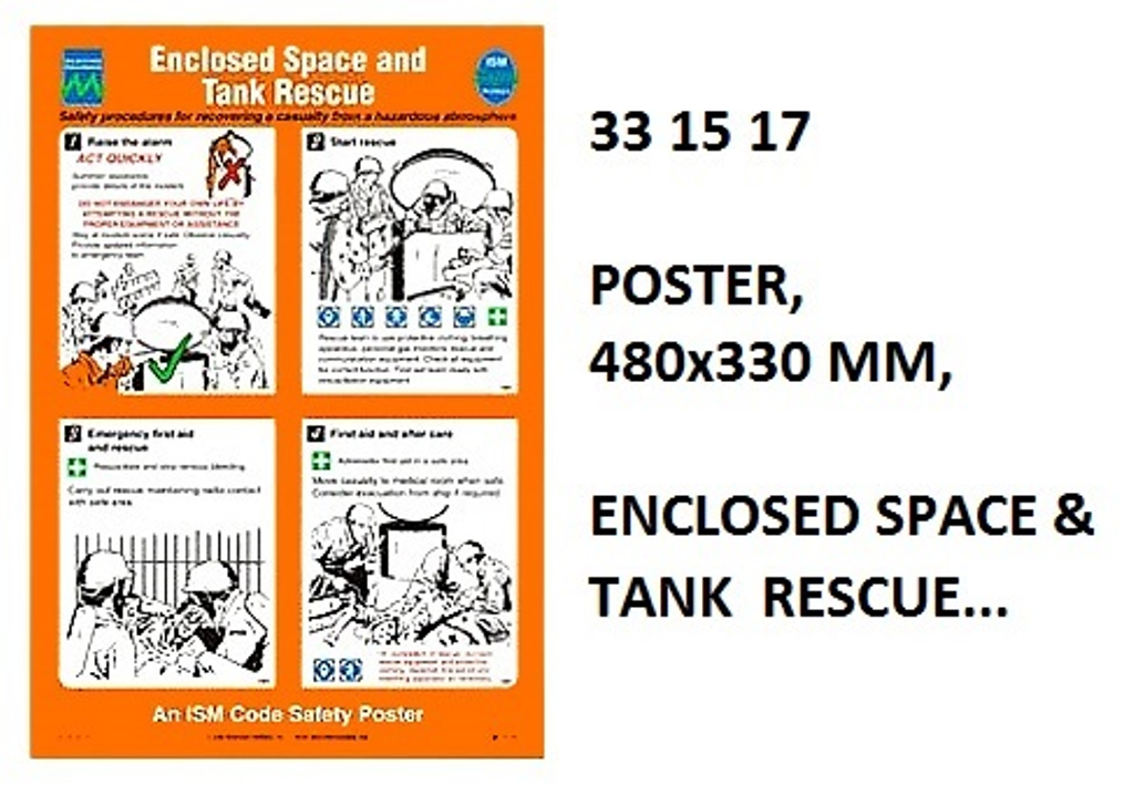 331517 POSTER,480x330MM,ENCLOSEDSPACE&TANKRESCUE...