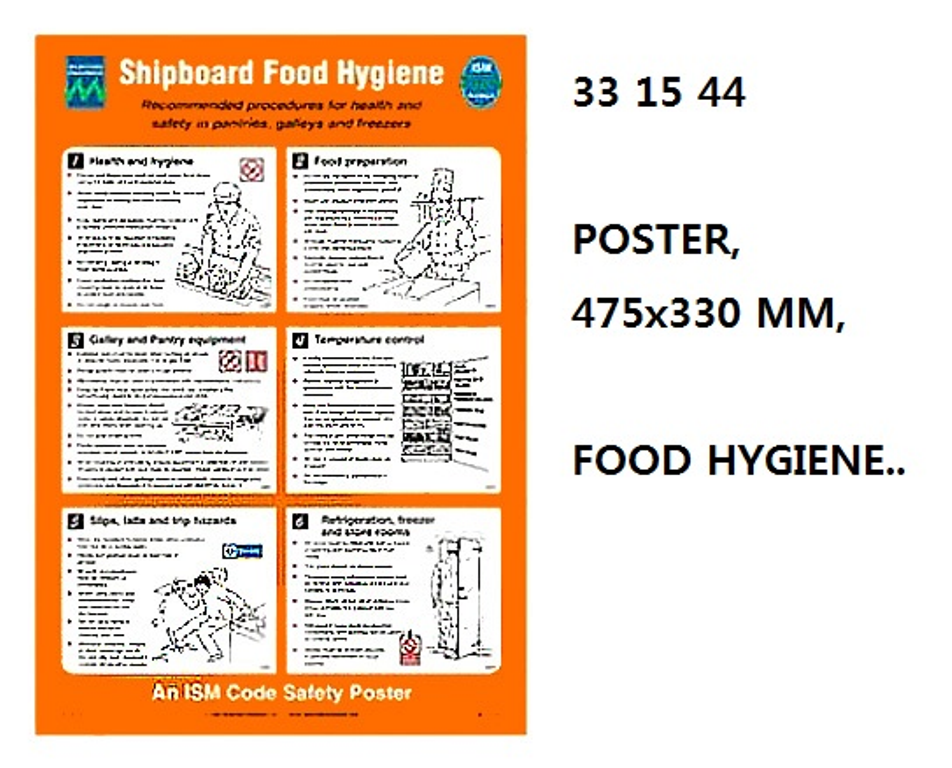 331544 POSTER,475x330MM,FOODHYGIENE..
