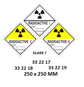 332218 HAZARDDIAMOND,250x250MM,RADIOACTIVEII