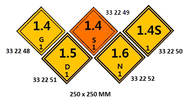 332252 HAZARDDIAMOND,250x250MM,1.6