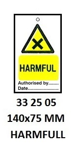332505 TEMPORARYTIETAGS,HARMFULL
