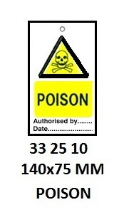 332510 TEMPORARYTIETAGS,POISON