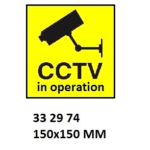 332974 ISPSCODESIGN&SECURITYSIGN,150x150MM,CCTVINOPERATION.