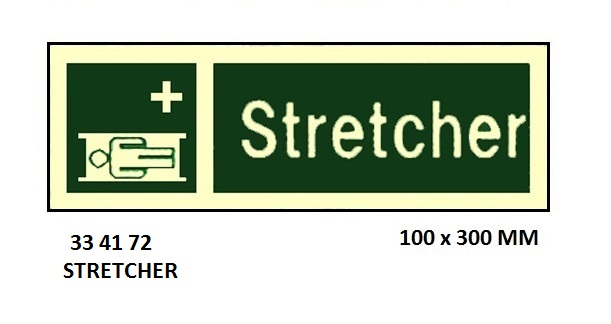 334172 SAFETYSIGN,100x300MM,STRETCHER