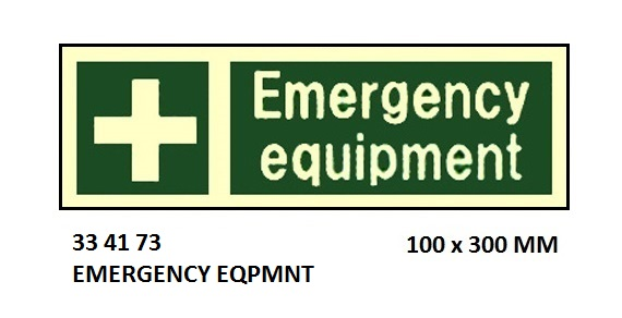 334173 SAFETYSIGN,100x300MM,EMERGENCYEQPMNT