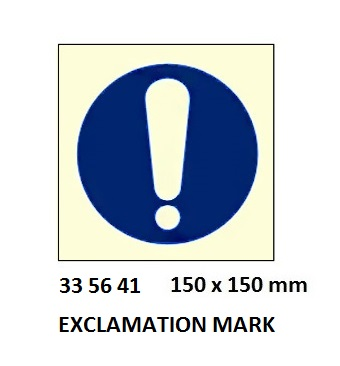 335641 MANDATORYSIGN,150x150MM,EXCLAMATIONMARK