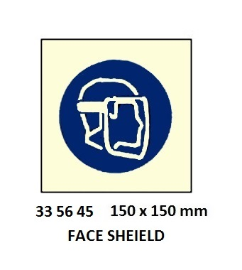 335645 MANDATORYSIGN,150x150MM,FACESHEIELD