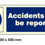 335851 DECK&ENG.SIGNACCIDENTSMUSTBEREPORTED100x300MM