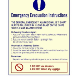 335900 MANDATORYSIGN,200x250MM,EMERGENCYEVACUATIONINSTRUCTIONS