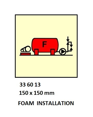 336013 FIRECONTROLSIGN,150x150MM,FOAMINSTALLATION