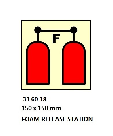336018 FIRECONTROLSIGN,150x150MM,FOAMRELEASESTATION