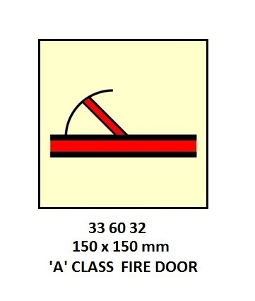 336032 FIRECONTROLSIGN,150x150MM,'A'CLASSFIREDOOR