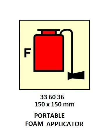 336036 FIRECONTROLSIGN,150x150MM,PORTABLEFOAMAPPLICATOR