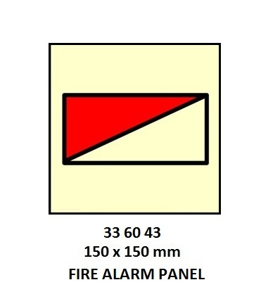 336043 FIRECONTROLSIGN,150x150MM,FIREALARMPANEL