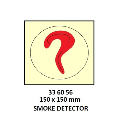 336056 FIRECONTROLSIGN,150x150MM,SMOKEDETECTOR