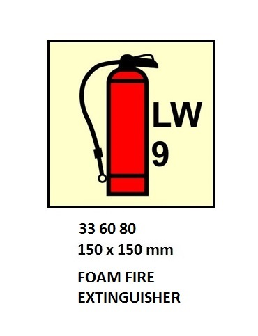 336080 FIRECONTROLSIGN,150x150MM,FOAMFIREEXTINGUISHER