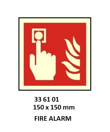336101 FIRESIGN(RED),150x150MM,FIREALARM