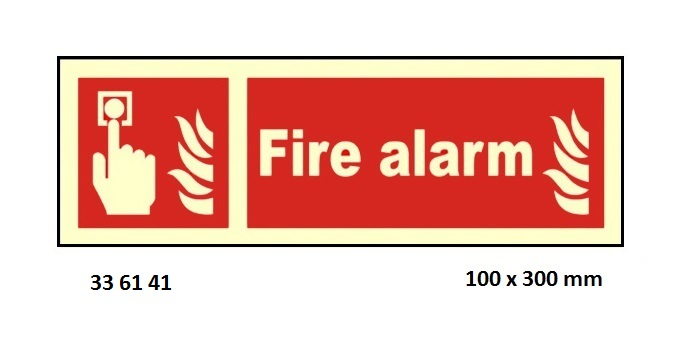 336141 FIRESIGN(RED),100x300MM,FIREALARM
