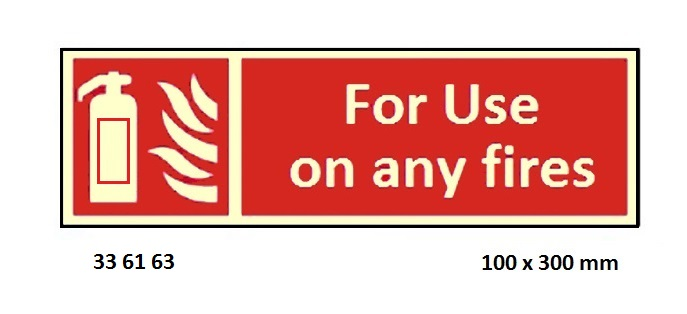 336163 FIRESIGN(RED),100x300MM,FORUSEONANYFIRE