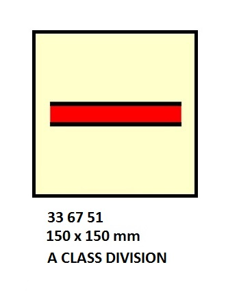 336751 FIRECONTSYMBOL,150x150MM,ACLASSDIVISION