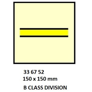 336752 FIRECONTSYMBOL,150x150MM,BCLASSDIVISION