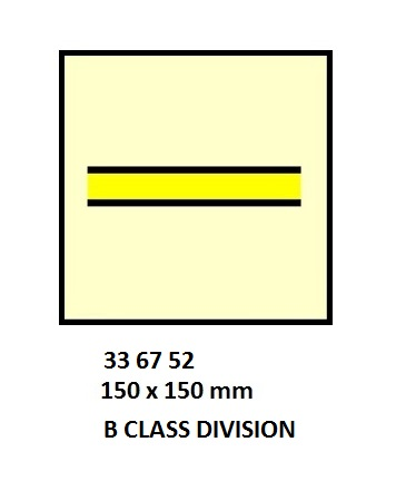 336752 FIRECONTSYMBOL,150x150MM,BCLASSDIVISION