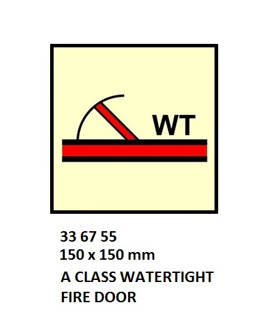 336755 FIRECONTSYMBOL,150x150MM,ACLASSWATERTIGHTFIREDOOR