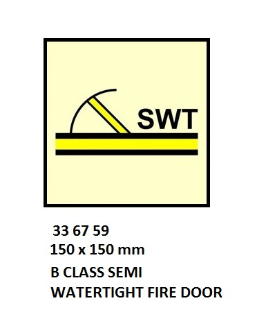 336759 FIRECONTSYMBOL,150x150MM,BCLASSSEMIWATERTIGHTFIREDOOR