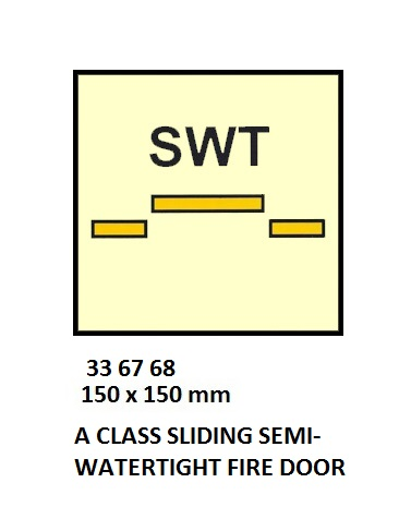 336768 FIRECONTSYMBOL,150x150MM,ACLASSSLIDINGSEMI-WATERTIGHTFIREDOOR