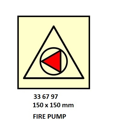 336797 FIRECONTSYMBOL,150x150MM,FIREPUMP