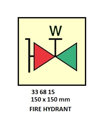 336815 FIRECONTSYMBOL,150x150MM,FIREHYDRANT