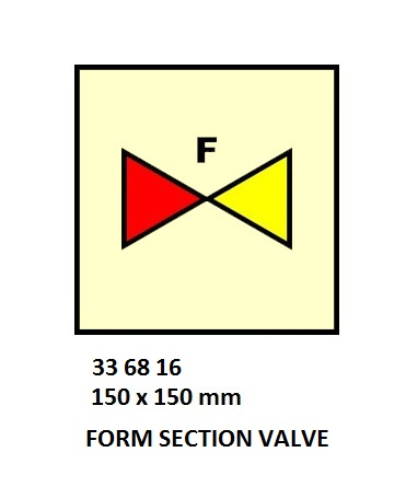 336816 FIRECONTSYMBOL,150x150MM,FORMSECTIONVALVE