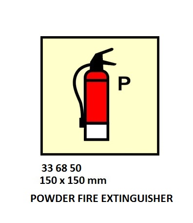 336850 FIRECONTSYMBOL,150x150MM,POWDERFIREEXT'