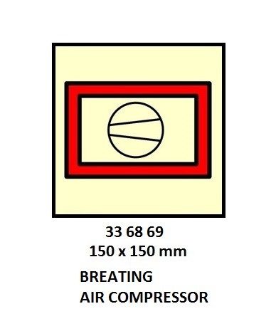 336869 FIRECONTSYMBOL,150x150MM,BREATINGAIRCOMPRESSOR